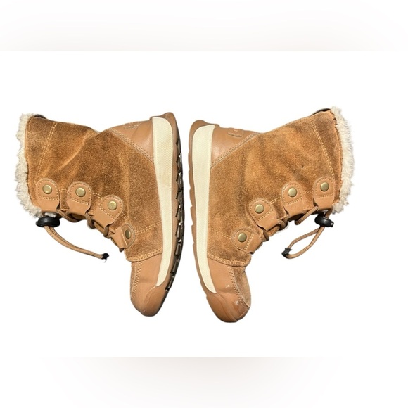 Sorel youth Whitney winter sneaker snow boot boy girl size 1 little kid faux fur - Picture 13 of 16